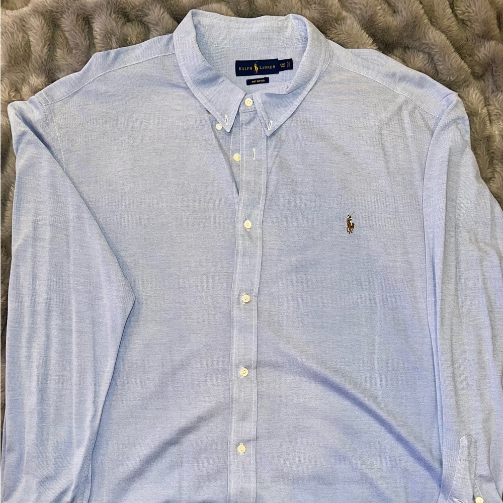Ralph Lauren classic Men's Blue Button Down Shirt Big and Tall